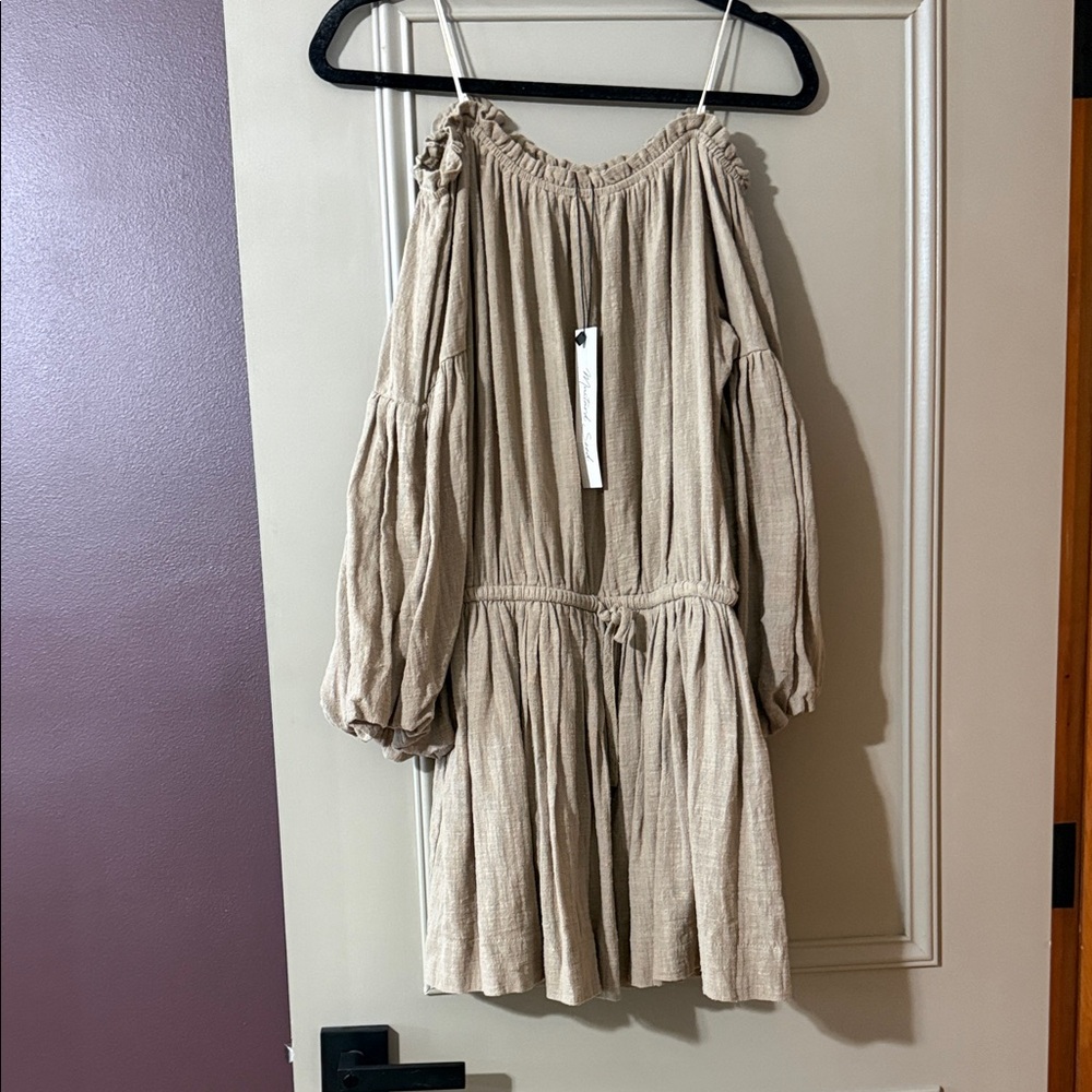 Mustard Seed Beige Long Sleeve Dress